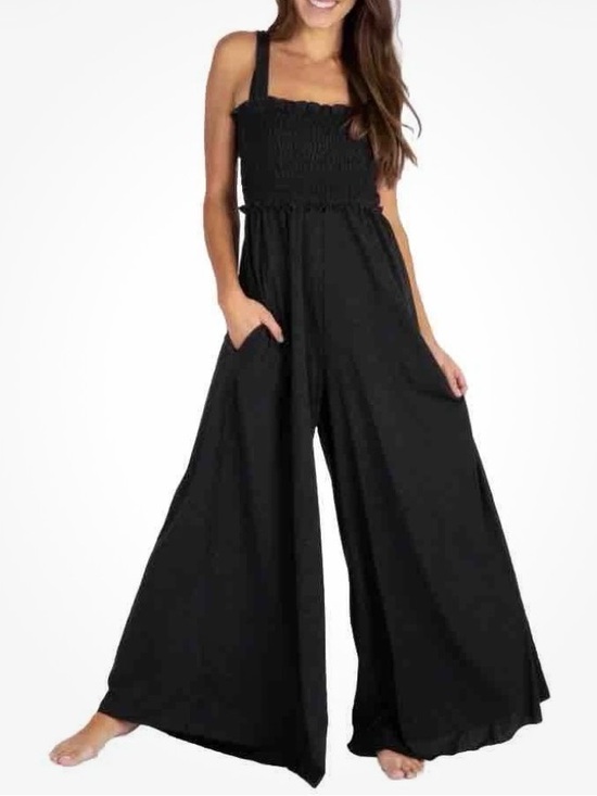 NATURAL LIFE Pants - Natural Life Harper Knit Jumpsuit Charcoal Grey Size M NWT Baggy Wide Leg Boho